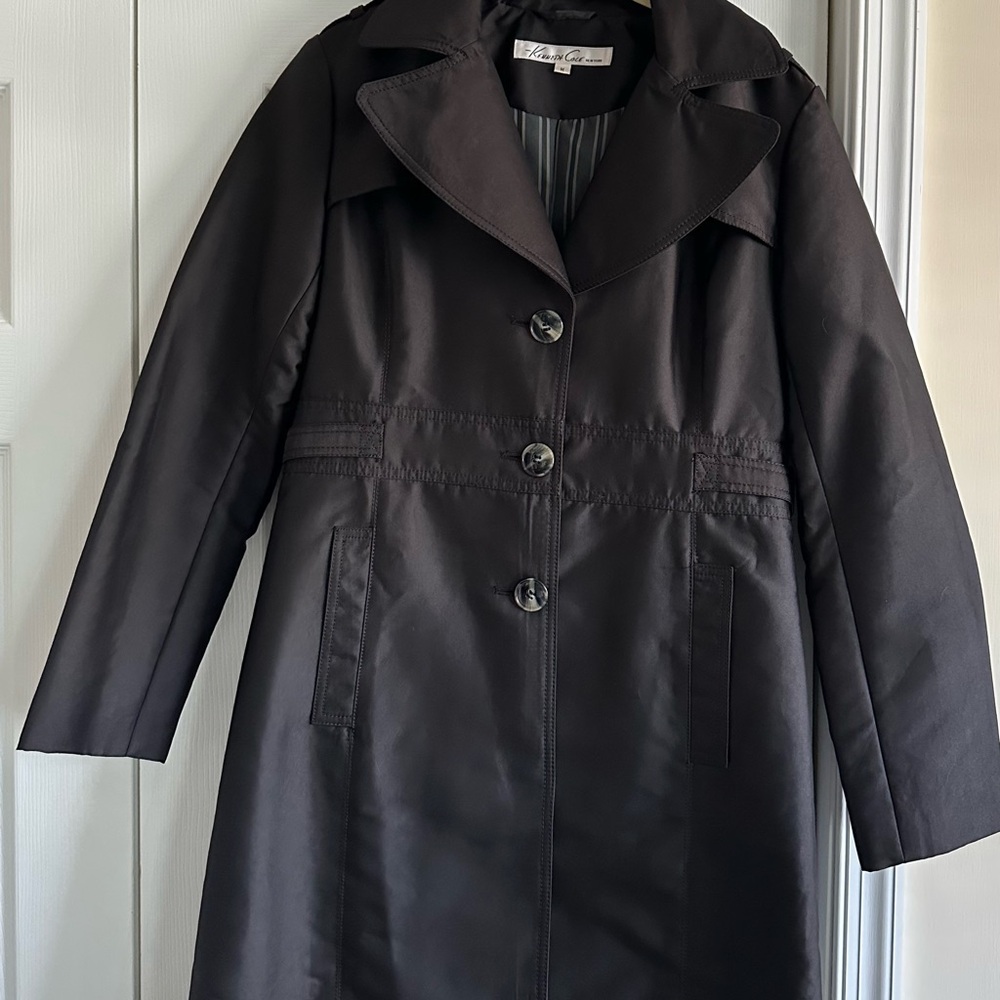 Kenneth Cole Trench Women's Black Coat size M